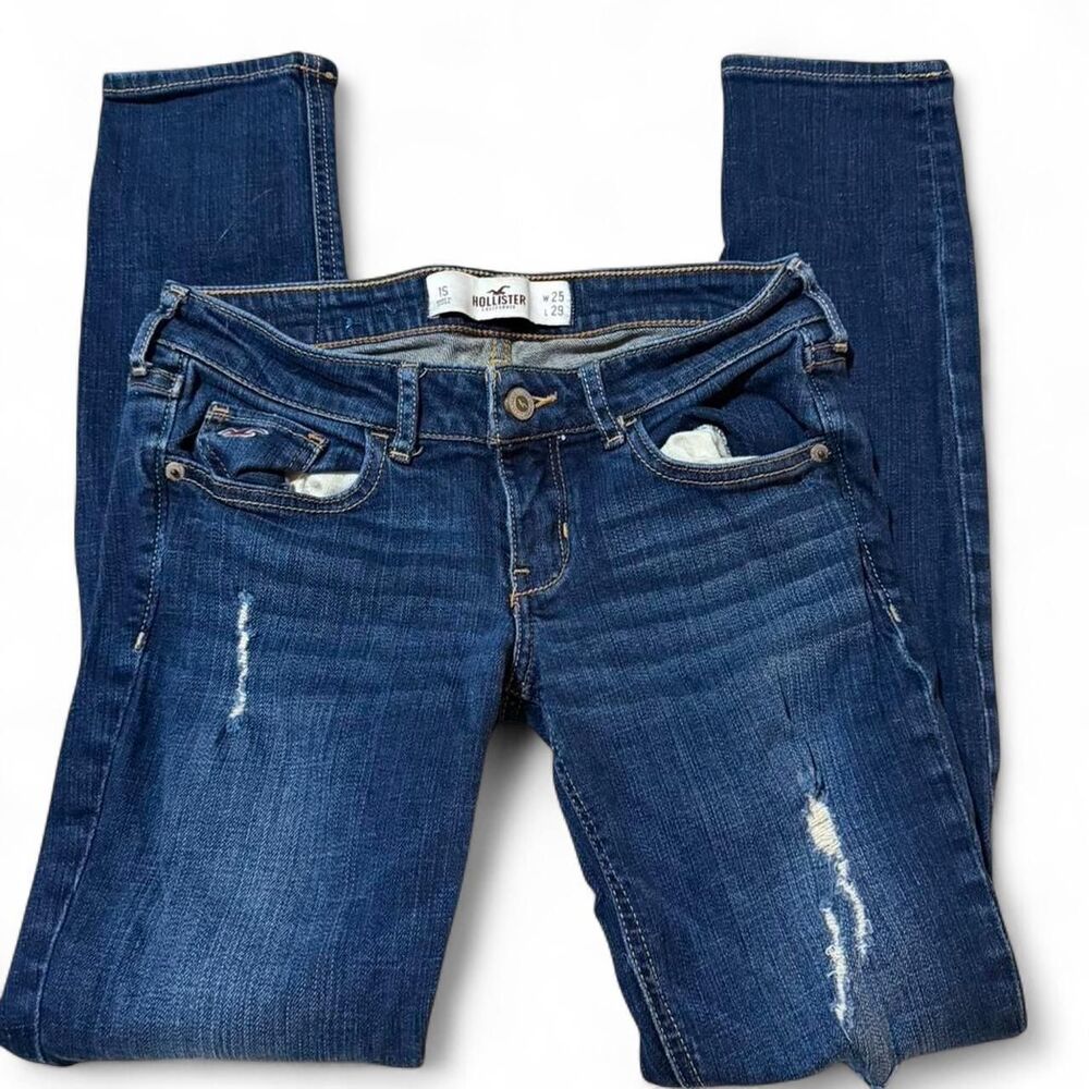 🇺🇸 Hollister low rise vintage style Women's Blue Jeans size 1